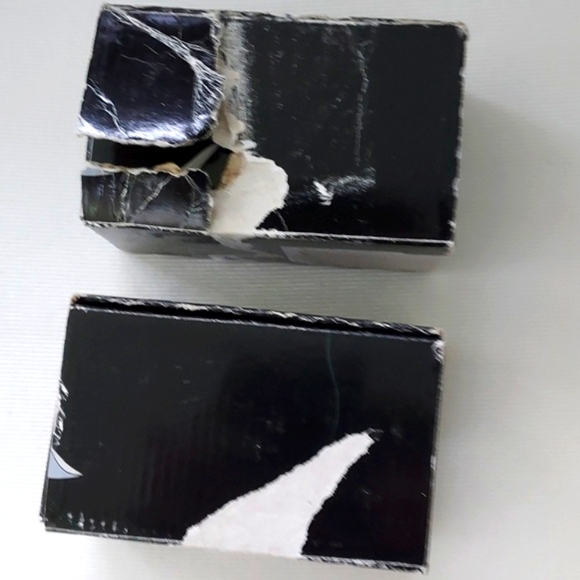 MIKASA Opus Black & Gray Ceramic Napkin Rings Japan Set Of 8 Vintage - Picture 6 of 7